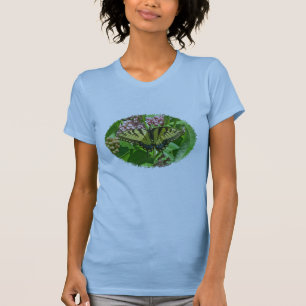T-shirt oriental femelle de papillon de machaon de
