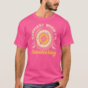 T-shirt Orienteer Runner le plus heureux quand je suis Ori
