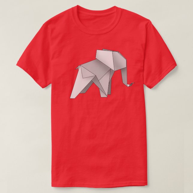 T-shirt origami a fait un petit éléphant (Design devant)