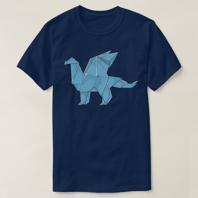 T-shirt Origami Animal Shirt Mens Femen Dames Papier Craf (Design devant)