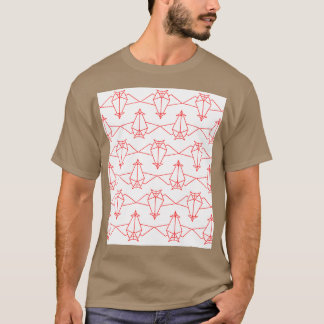 T-shirt Origami Bats rouges sur blanc