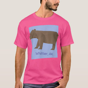 T-shirt Origami Brown AK Whittier Ours Geometrica Abstrait