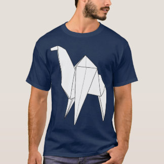 T-shirt Origami Camel Blanc