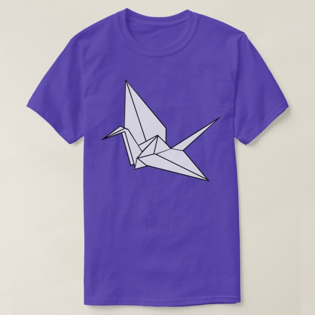 T-shirt Origami Crane blanche (Design devant)