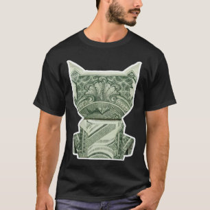 T-shirt Origami d'argent de chat