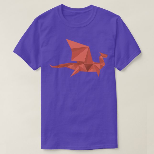 T-shirt origami d'art dragon (Design devant)