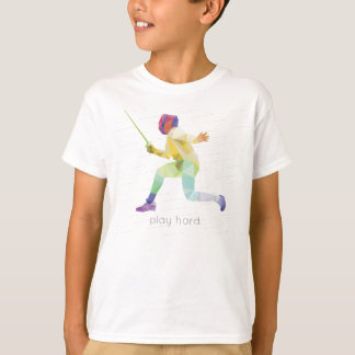 T-shirt Origami de clôture dur de jeu