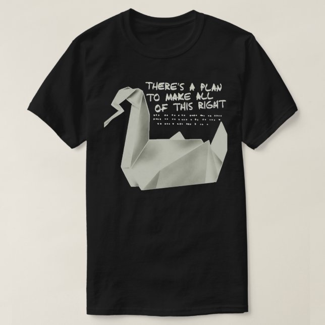 T-shirt origami de rupture de prison (Design devant)