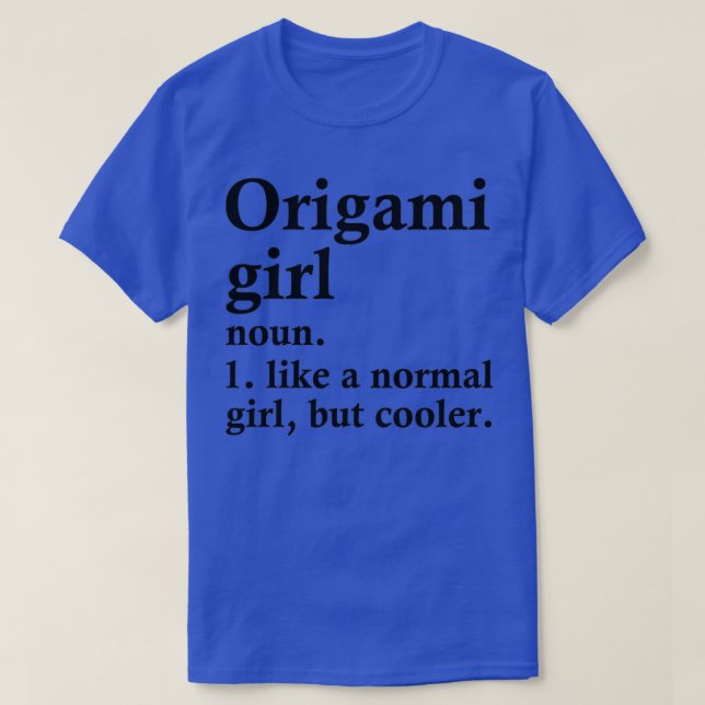 T-shirt Origami Girl Funny Japonaise Définition d'art (Design devant)