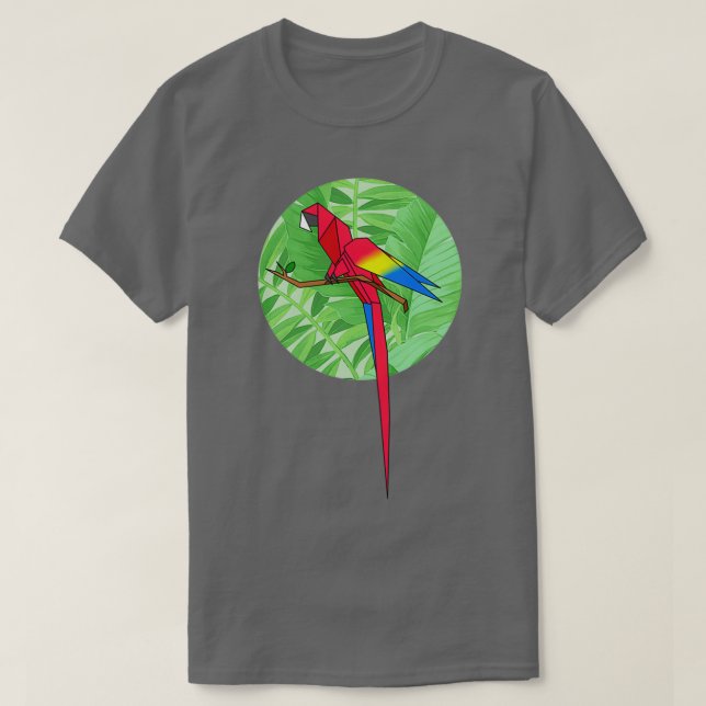T-shirt Origami Macaw (Design devant)