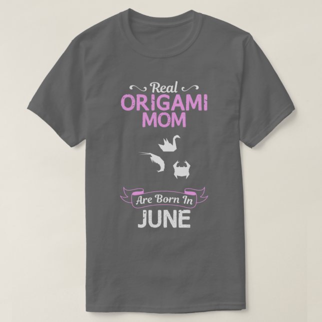 T-shirt Origami Maman Juin Drôle Design Pour Cadeau (Design devant)