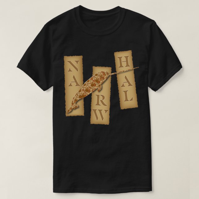 T-shirt Origami Narwhal 3 (Design devant)