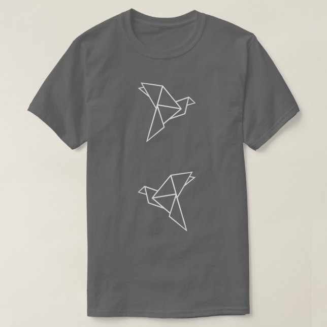 T-shirt origami noir (Design devant)