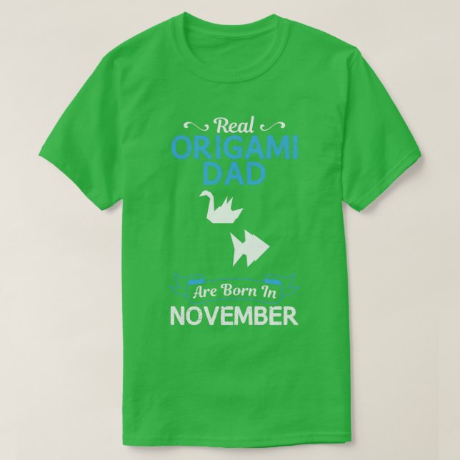 T-shirt Origami Papa Novembre Drôle Design pour cadeau (Design devant)