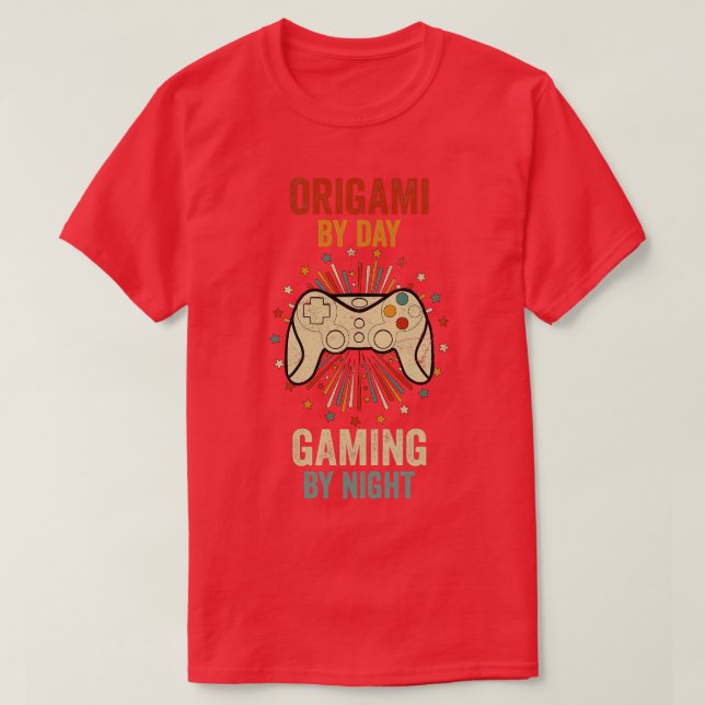 T-shirt Origami Par Jour Jeu Par Nuit (Design devant)