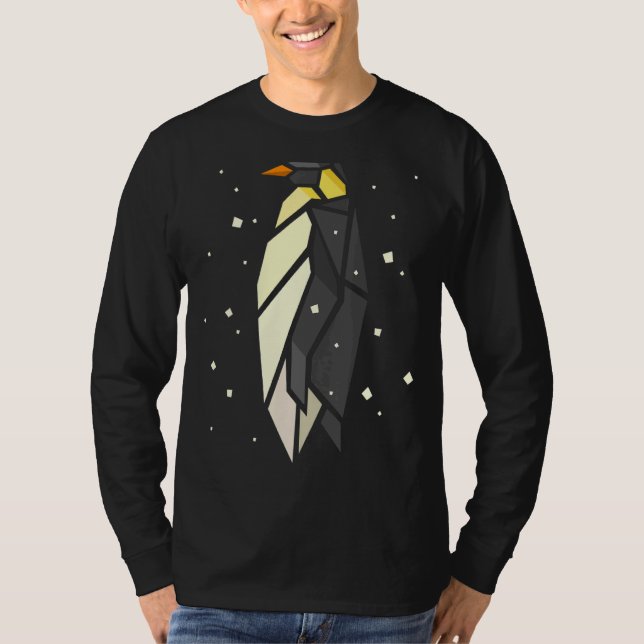 T-shirt Origami Penguin neige (Devant)