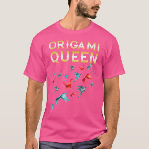 T-shirt Origami Queen Japonais Papier Plier Art Femmes Gif