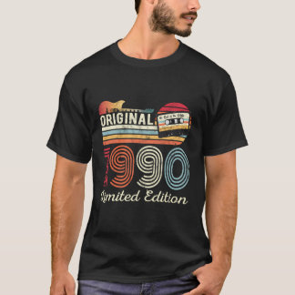 T-shirt Original 1990 Musiciens de guitare d'anniversaire 