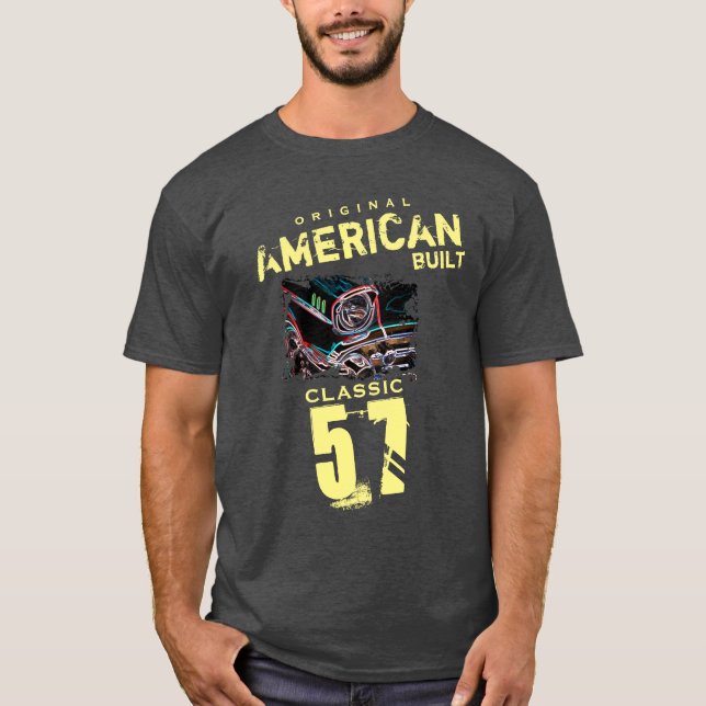 T-shirt Original American Building Classic 57 Car Corner (Devant)