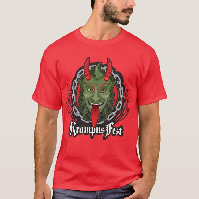 T-shirt Original de Krampus (rouge T) (Devant)