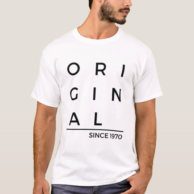 T-shirt Original depuis 1970 année de naissance (Devant)