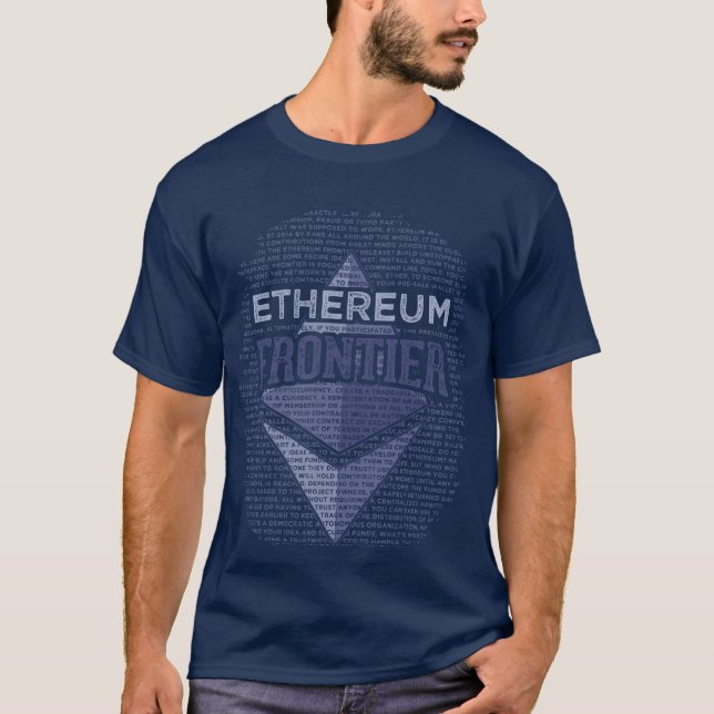 T-shirt Original grunge de frontière d'Ethereum plein et (Devant)