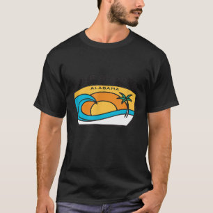 T-shirt Original Gulf Shores Palm Tree Novelty Art Surf Pa