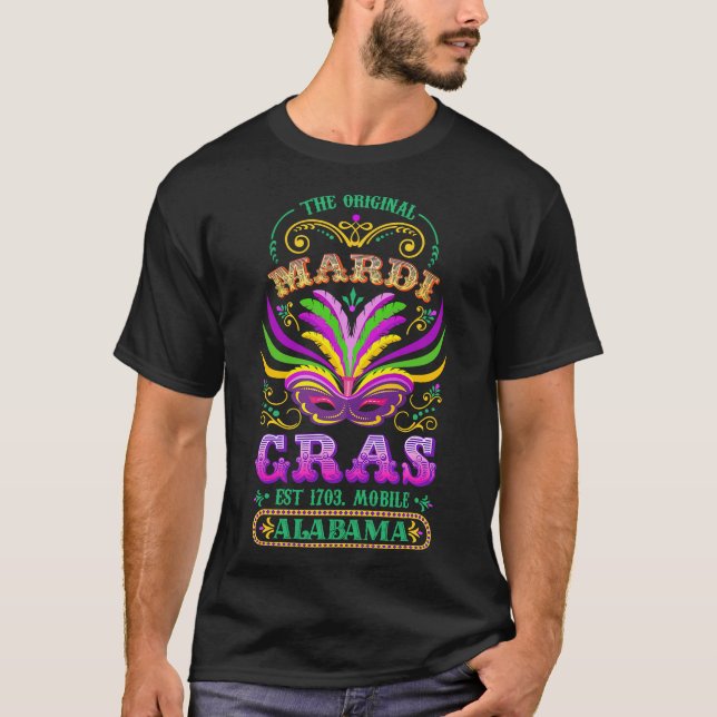 T-shirt Original Mardi Gras Mobile 1703 (Devant)