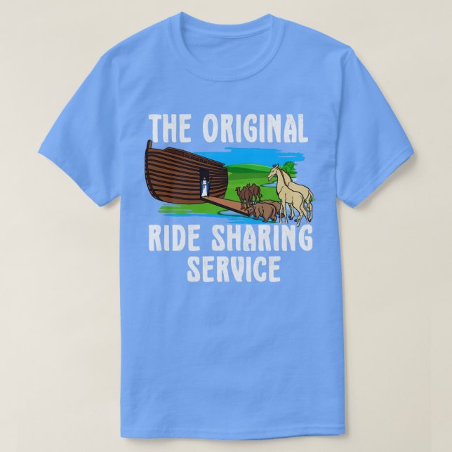T-shirt Original Ride Sharing Noah sur son Arche Drôle Chr (Design devant)
