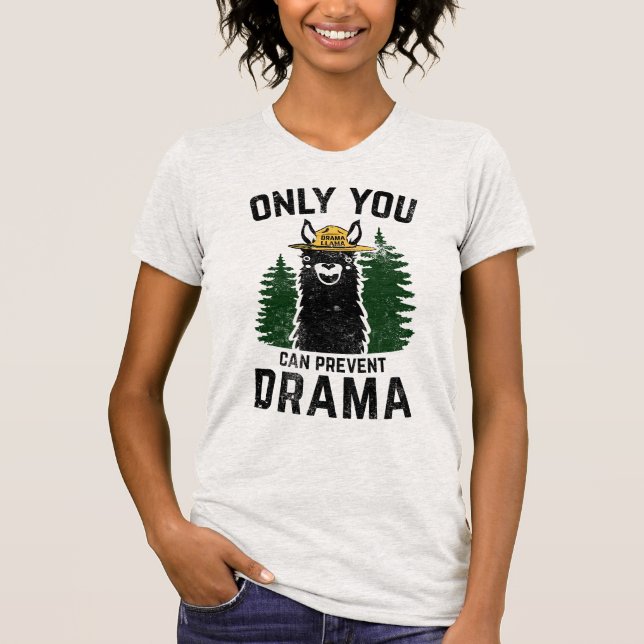T-shirt Originale, vous pouvez prévenir le drame Llama (Devant)