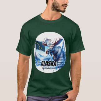T-shirt Orignal majestueux de l'Alaska, animal de l'État h