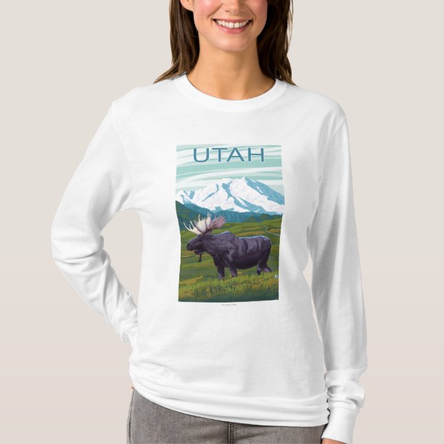 T-shirt Orignaux avec MountainUtah (Devant)