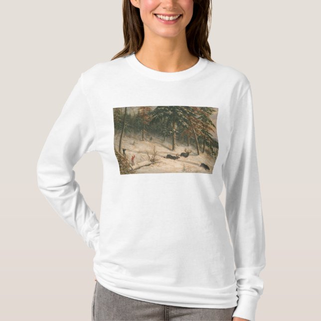 T-shirt Orignaux de chasse (Devant)