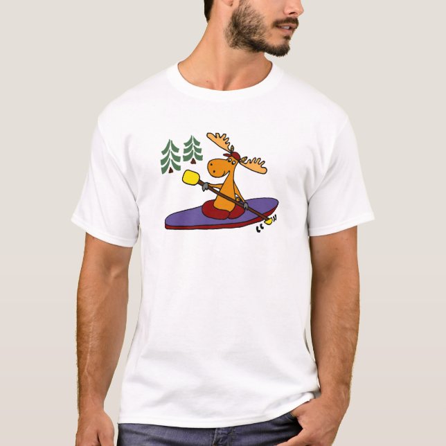 T-shirt Orignaux Kayaking drôles (Devant)