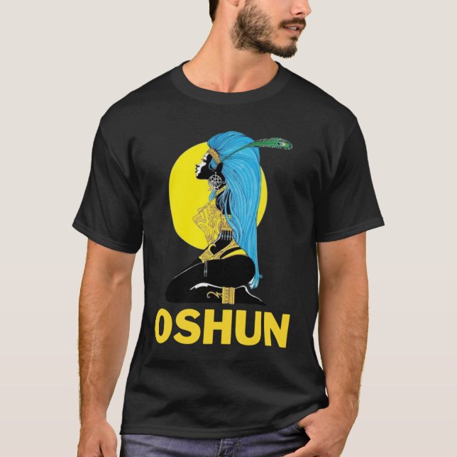 T-shirt Orisha Oshun déesse de la Divinité Féminité et L (Devant)