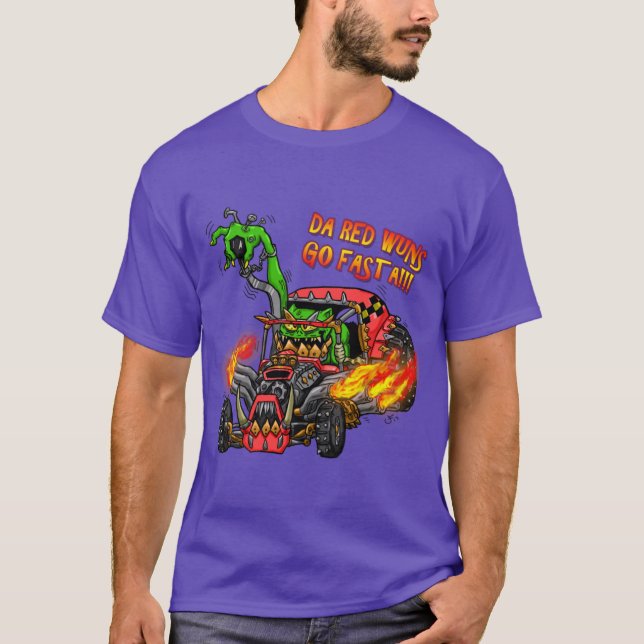 T-shirt Orks DA RED WUNZ GO FASTA (Devant)