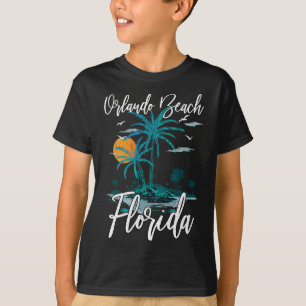 T-shirt Orlando Beach Floride Famille Vacances Palm Tree S