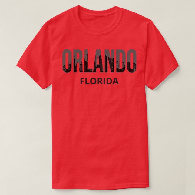 T-shirt Orlando Florida Skyline Pride I (Design devant)
