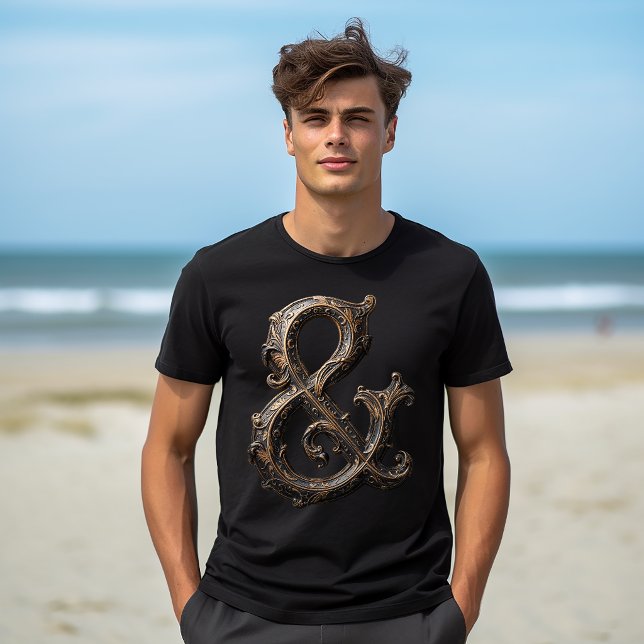 T-shirt Ornate Ampersand Design (Créateur téléchargé)