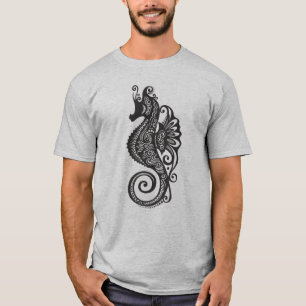 T-shirt orné de mandala tribal intricé de hippocam