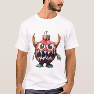 T-shirt Ornement de démon monstre art de Noël effrayant