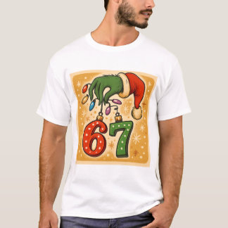 T-shirt Ornement de Noël à la main 6 7 Vacances drôles