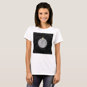T-shirt Ornement de Noël Boule de Disco Élégante