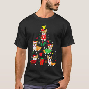 T-shirt Ornement de Noël Corgi Décoration d'Arbre Chien