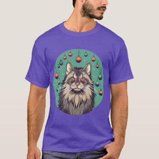 T-shirt Ornement de Noël de chat Maine Coon1