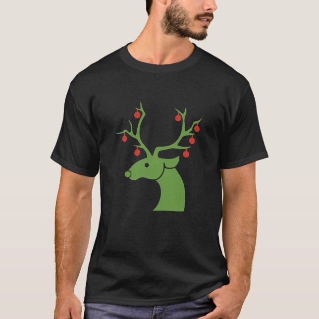 T-shirt Ornement de Noël des rennes (Devant)