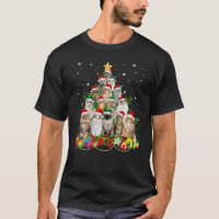 Ornement de tee-shirt d'arbre de Noël de chats drô