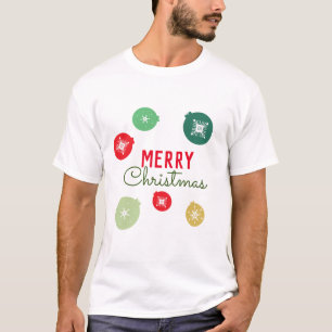 T-shirt Ornement Flocons de Neige Joyeux Noël