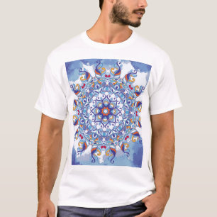 T-shirt Ornement floral, design artistique.