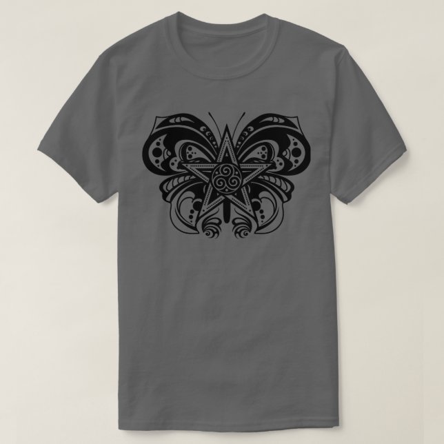 T-shirt Ornement papillon Pentagram (Design devant)